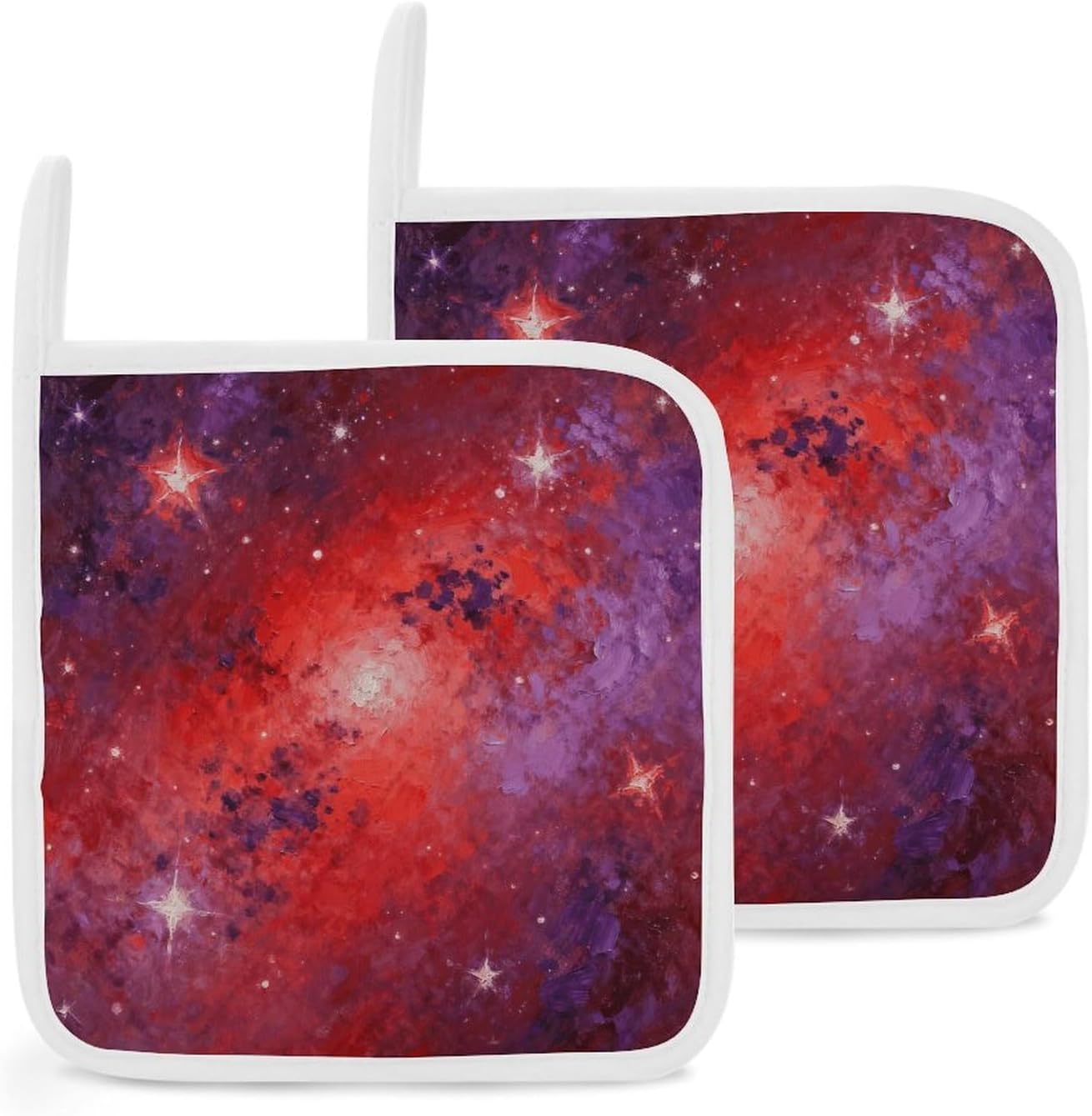 RedStarry Sky Polyester Heat Resistant Pot Pad Non Slip Anti Scald Hot Dish Mat Reusable Table Protector for Kitchen Hot Pot Mat Wear Resistant Heat Proof Table Pad for Countertop Dining Room