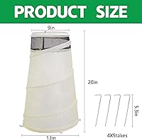 Vista 2 de PURPLE STAR 1N Conos de Rosa Emergentes de 20" x 13" x 9" para Protección en Invierno, Cubierta Protectora de Collares de Rosa de Invierno, Cubierta