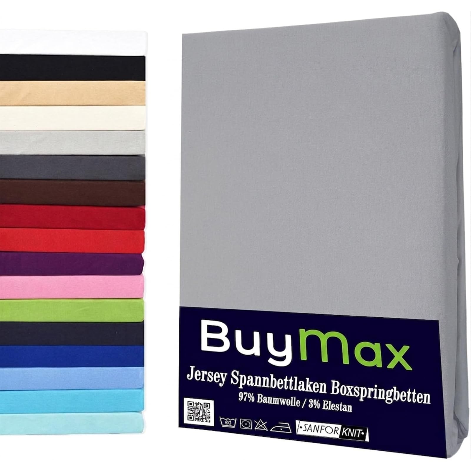 Buymax® Spannbettlaken 60x120 70x140 80x200 90x200 100x200 120x200 140x200 160x200 180x200 200x200 Baumwolle Bettlaken Jersey