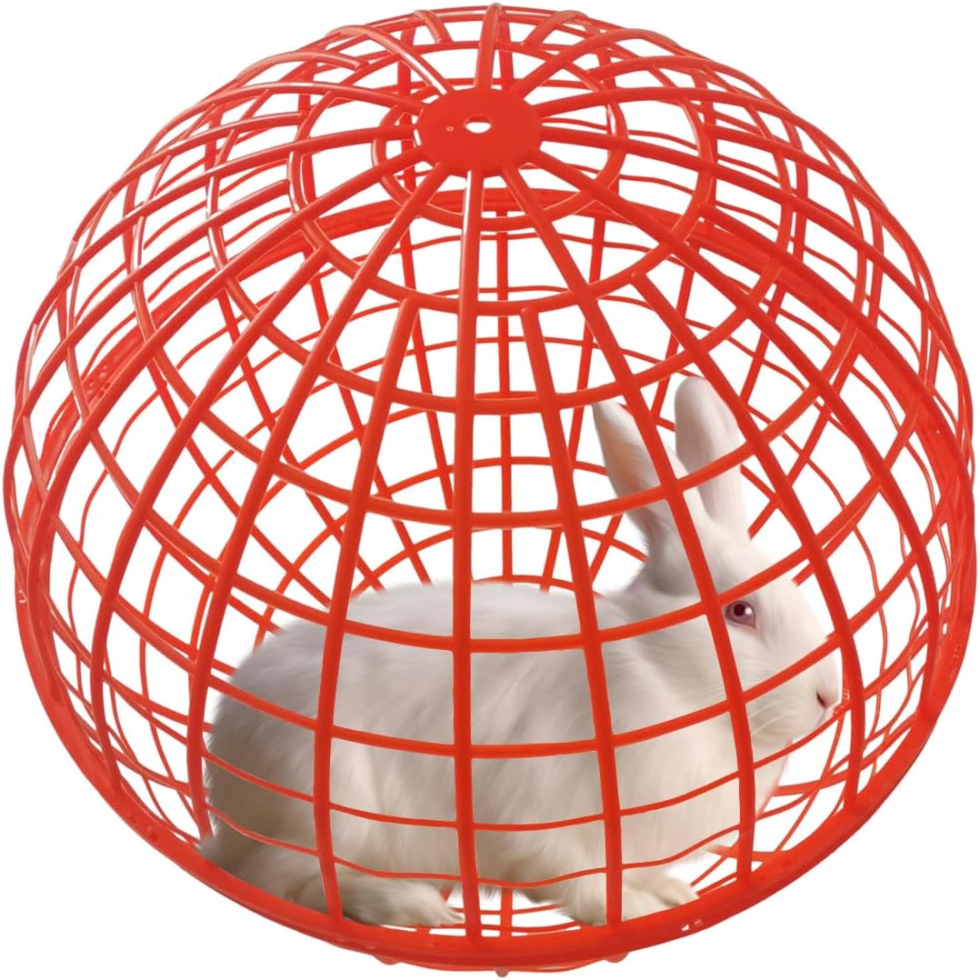 3 PCS 19.6" Movable Ball-Shaped Animals & Poultry Cages,Pet Safe Walking Net, Farm Courtyard Outdoor Accessible Rolling Rabbit Duck Hutch Chicken Coop,Preventing Dog Bites Trampled by Horse