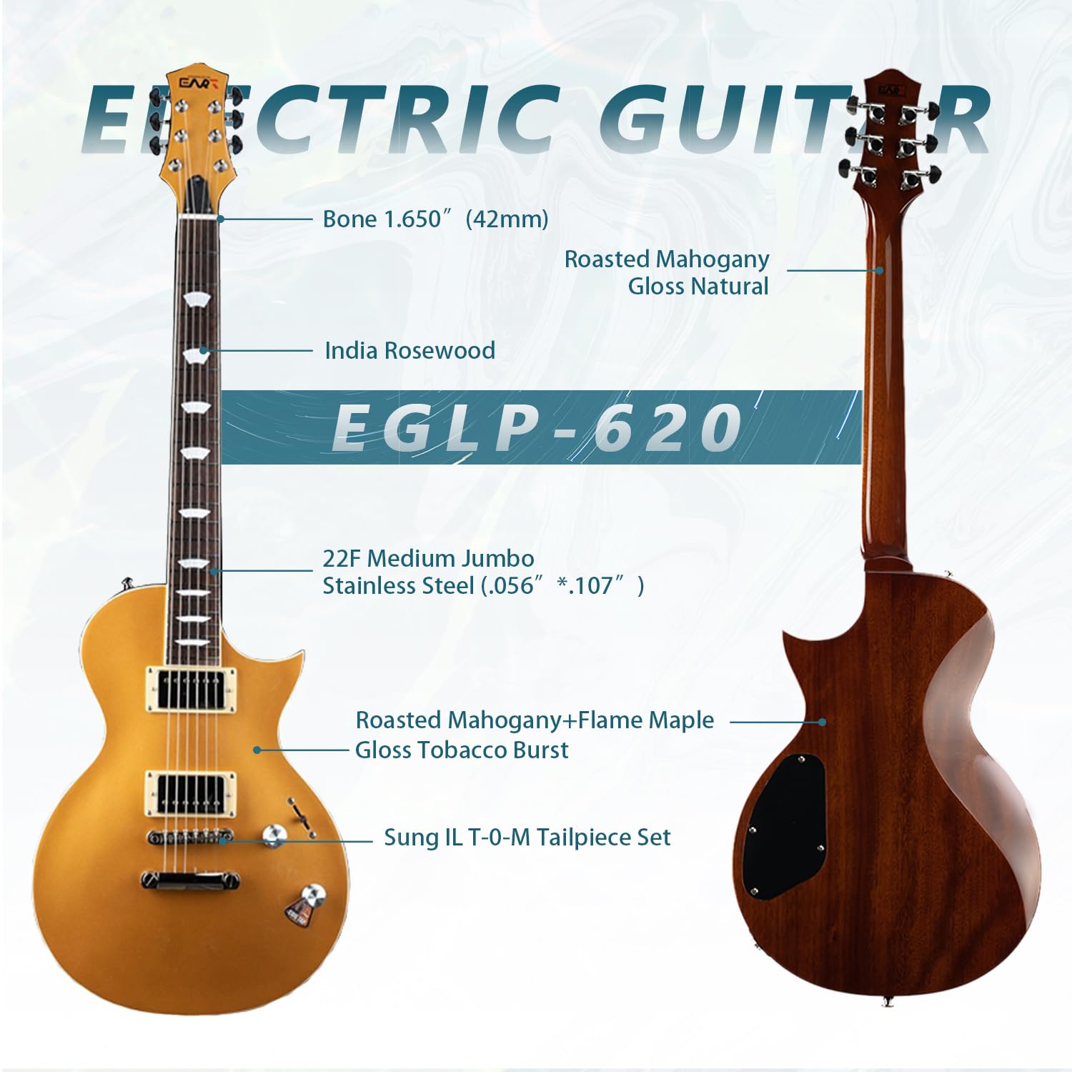 EART EGLP-620 レスポールタイプ Eart Guitars EGLP-620 Upgrade Flame Maple Top Electric