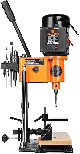 Miniatura 7 de WEN 43013 - Morterizador de banco de hierro fundido de 5 amperios con juego de brocas de cincel