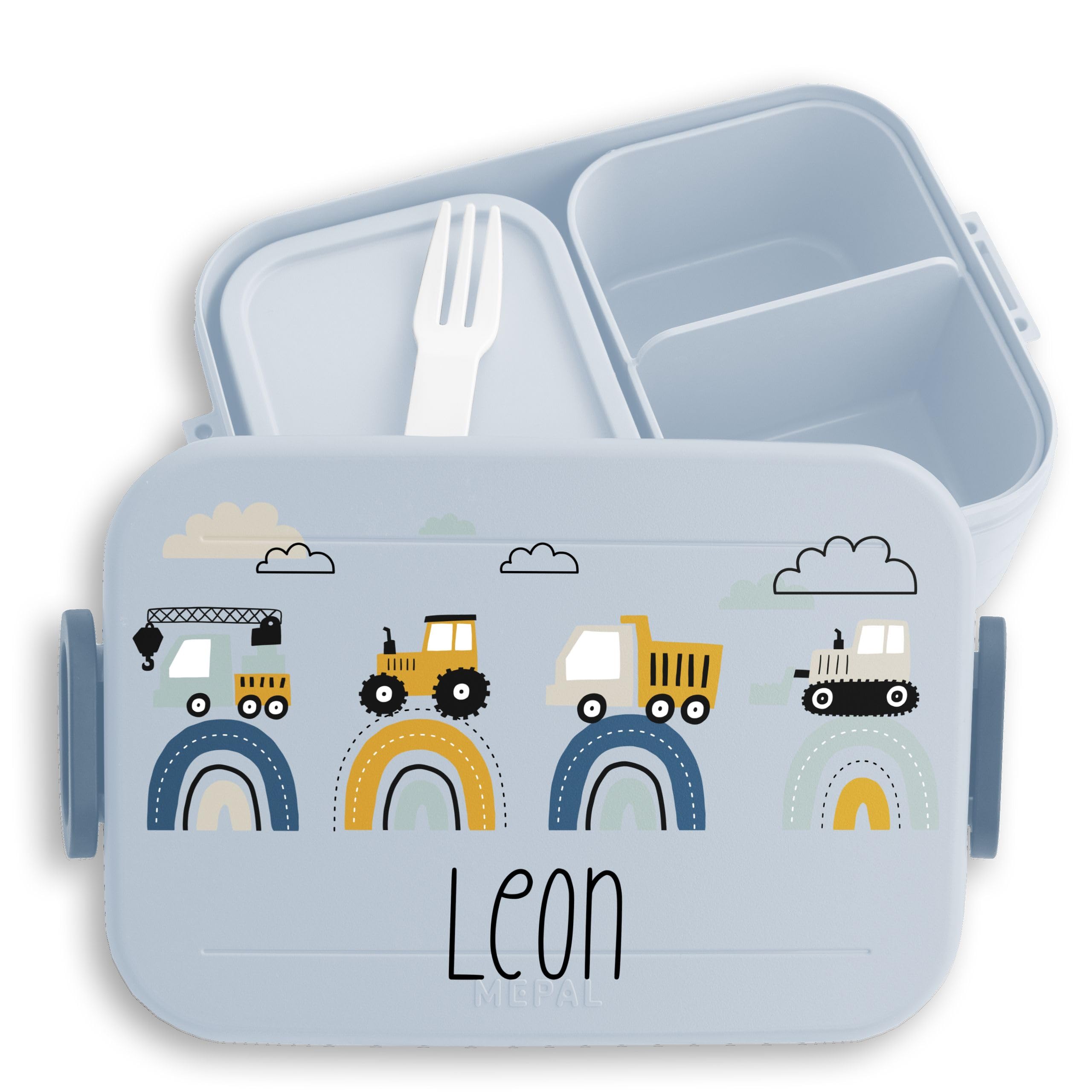 Mepal Bento Box Personalisiert – Kinder Brotdose Mit Trennwand, Traktor Motiv