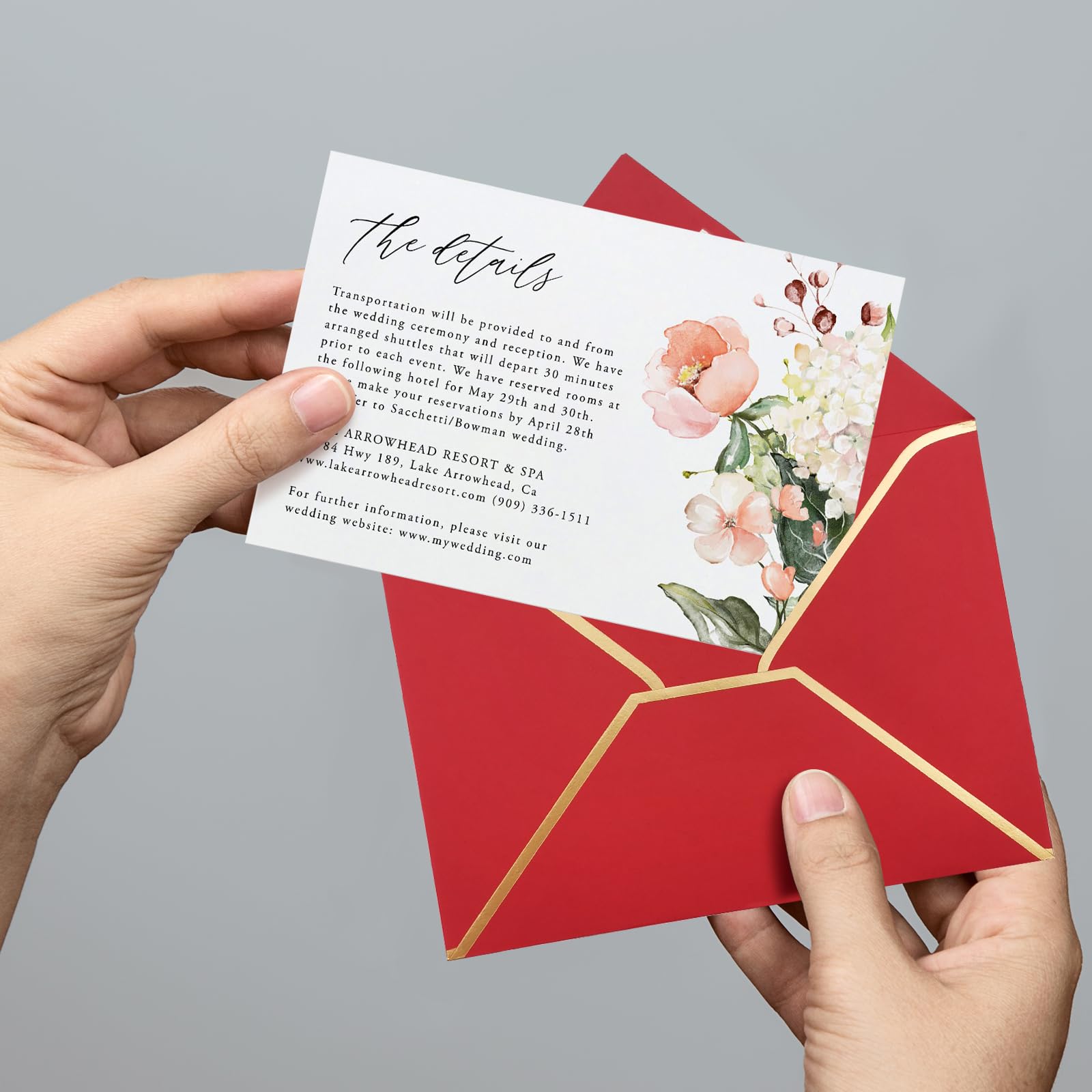 Lot de 100 enveloppes auto-adhésives pour invitations de 10 x 15 cm avec enveloppes autocollantes A6 pour mariages, invitations, photos, cartes postales, cartes de vœux (rouge)