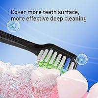 Vista 4 de Cabezales de repuesto compatibles con Aquasonic Duo SeriesHome Dental Center Cepillo de dientes eléctrico (no para la serie Duo PRO) - 4 blancos y 4