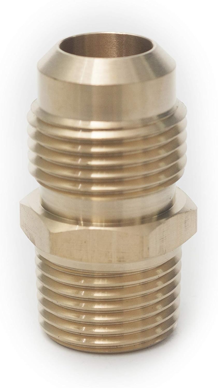 LTWFITTING Brass Flare 5/8" OD x 1/2" Male NPT Connector Tube Fitting (pack of 5)