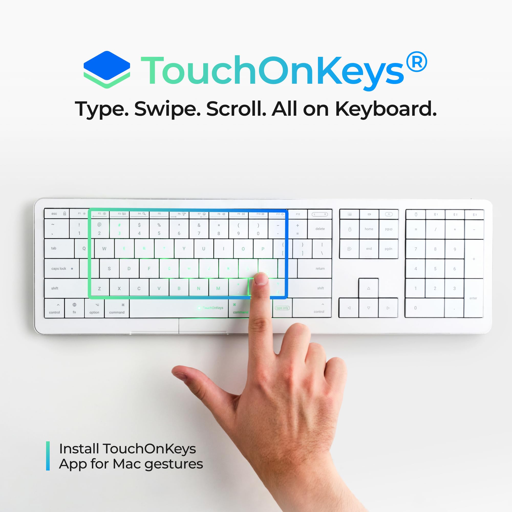 Amazon.com: Clevetura CLVX 1 Mac Wireless Keyboard with Trackpad