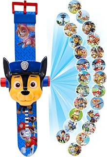 Wembley Wembley Paw Patrol Digital Projector Watch for Kids| Fun Learning Birthday Gift| Toy Watch for Boys and Girls| Shows Time, Date & Month| with Soft Silicone Strap– Chase