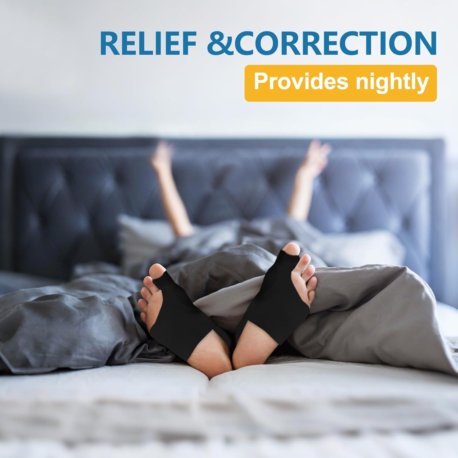 2-Pack Bunion Corrector for Women Big Toe, big toe straightener,Instant Pain Relief, Wide Non-slip Strap Design, Soft and Breathable, Perfect for Everyday Wear.(M) - Image 7