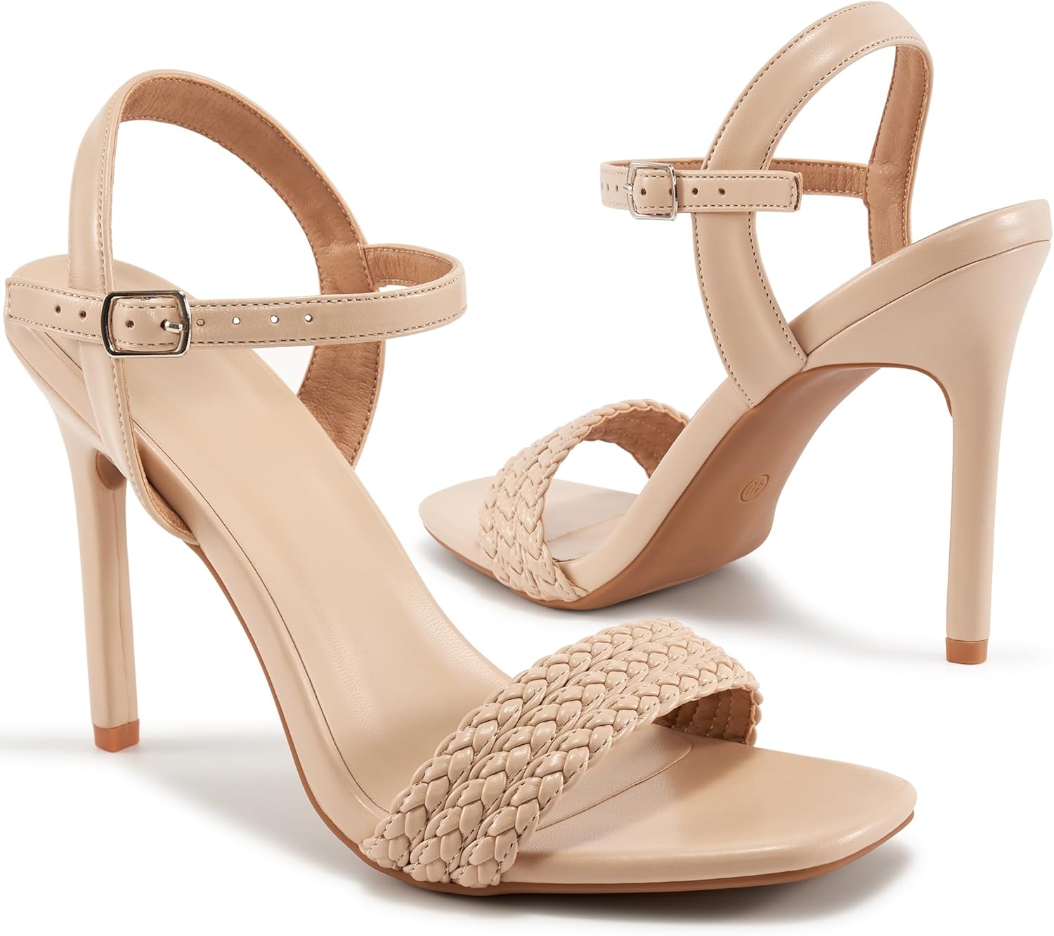 Ablanczoom Womens High Heels - Braided Open Toe