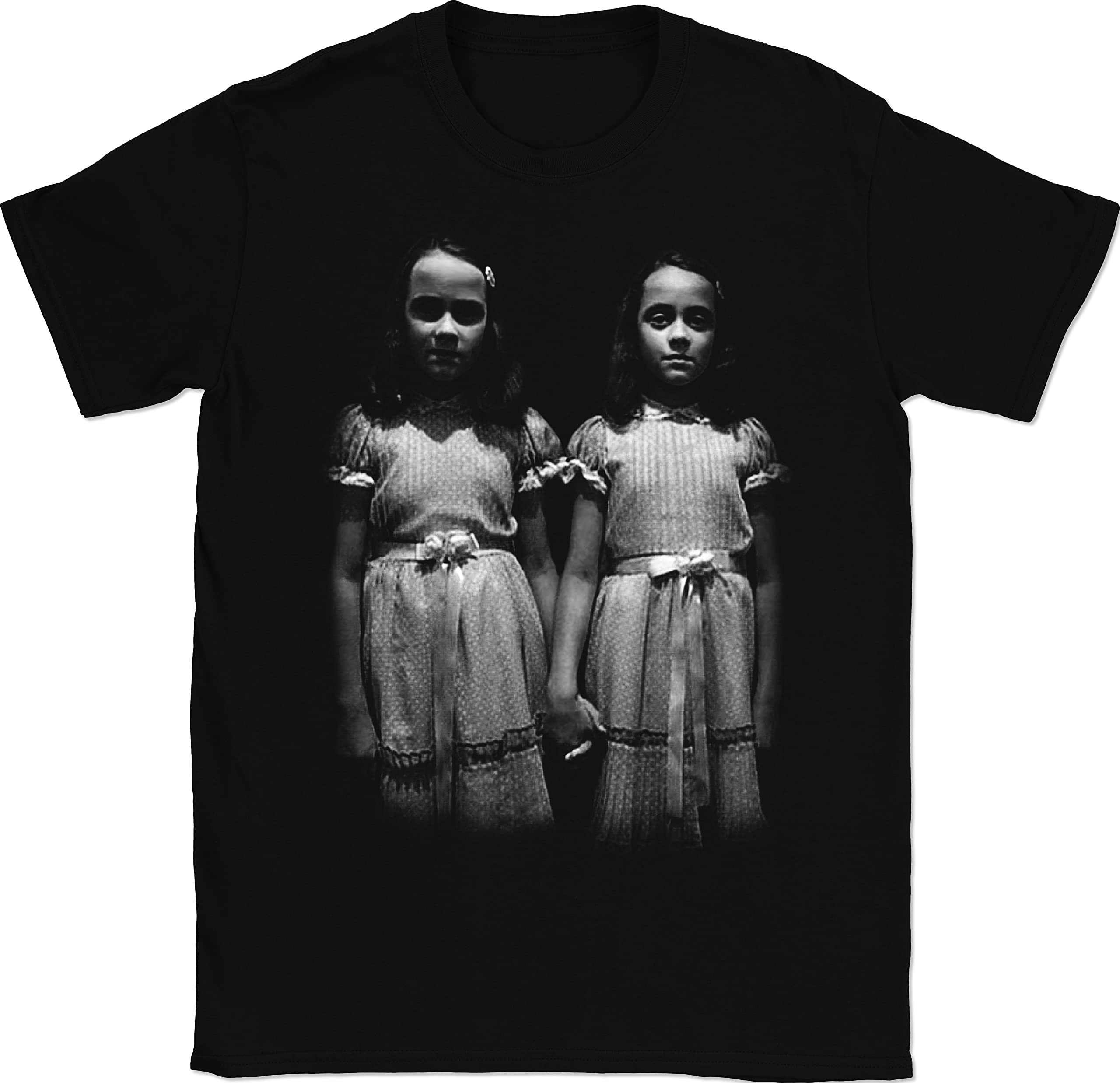 Grady Twins T-Shirt | Come Play with Us | The Shining Horror Movie, Black, M