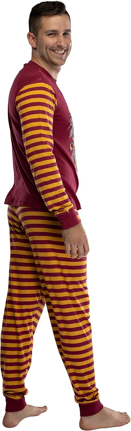 Harry Potter Hogwart's House Crest Tight Fit Adult Cotton Pajama - Image 2