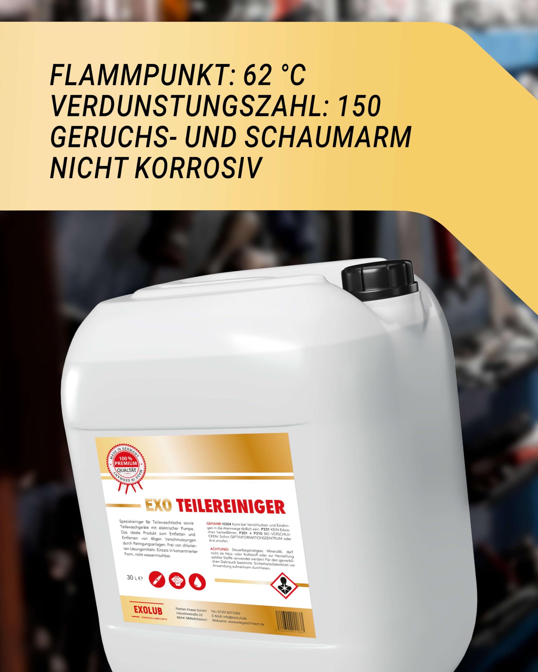 30 Liter Teilereiniger für Waschtische | Reiniger für Teilewaschgeräte | geeignet für elektrische Pumpen | Entfetter | Maschinenreiniger