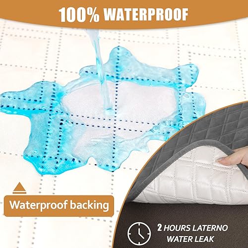 Miniatura 2 de Arfntevss Fundas impermeables para sofá modular en forma de L, lavable, de terciopelo, para sofá seccional, antideslizantes, fundas de esquina