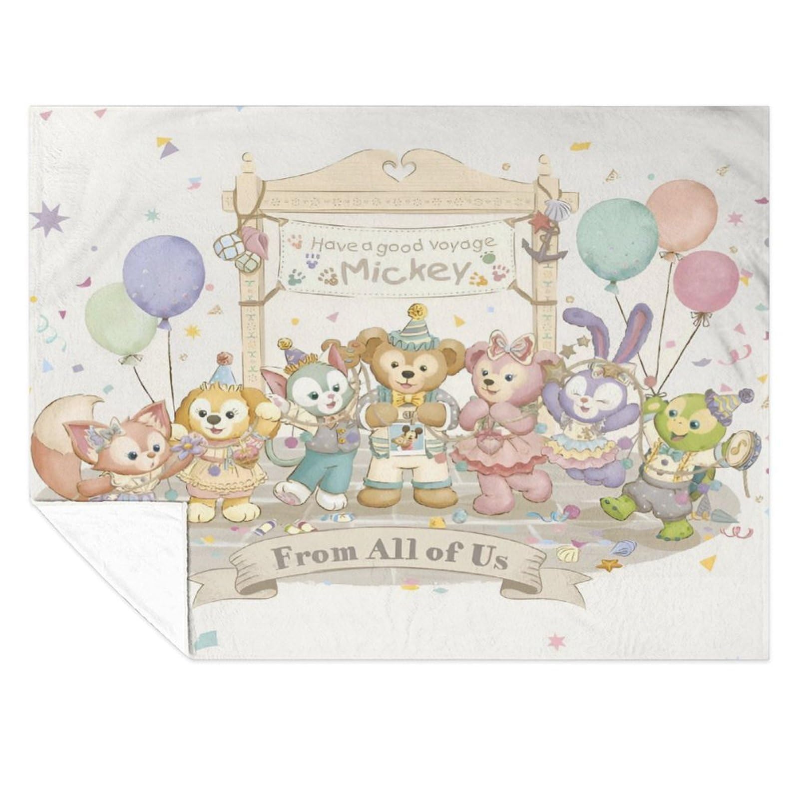 Amazon｜ダッフィー フレンズ リーナベル 毛布 ブランケット 冬用 夏用