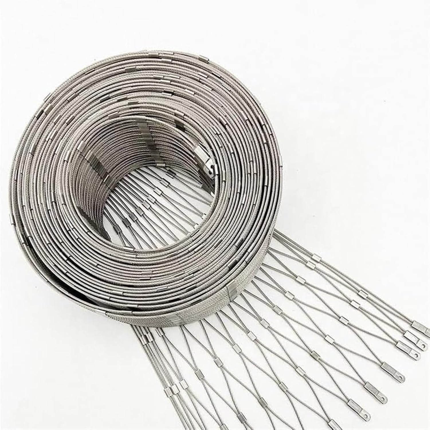 Flexibles Edelstahl-Drahtgeflecht für Garten, Balkon, Sicherheitsnetz, 0,8 x 5 m, Outdoor-Spalier, Zaunschutz für Treppen, Land und Haustiere