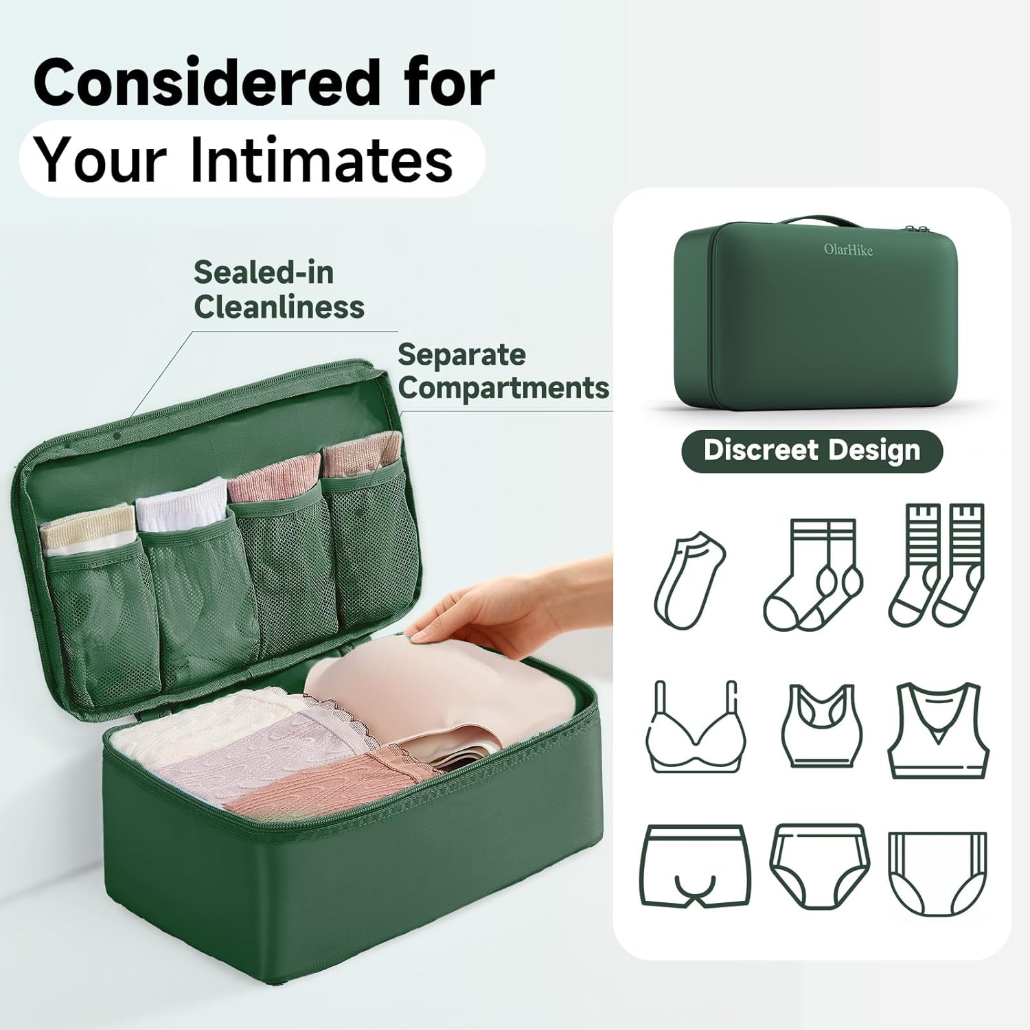 11 Set / 9 Set Packing Cubes for Travel,Gifts for Women Mom Kids,TSA Approved Bags for Makeup, Cosmetic, Toiletry, Organizers for Suitcase Carry On,Cruise Essentials Airplane Accessories,Dark Green