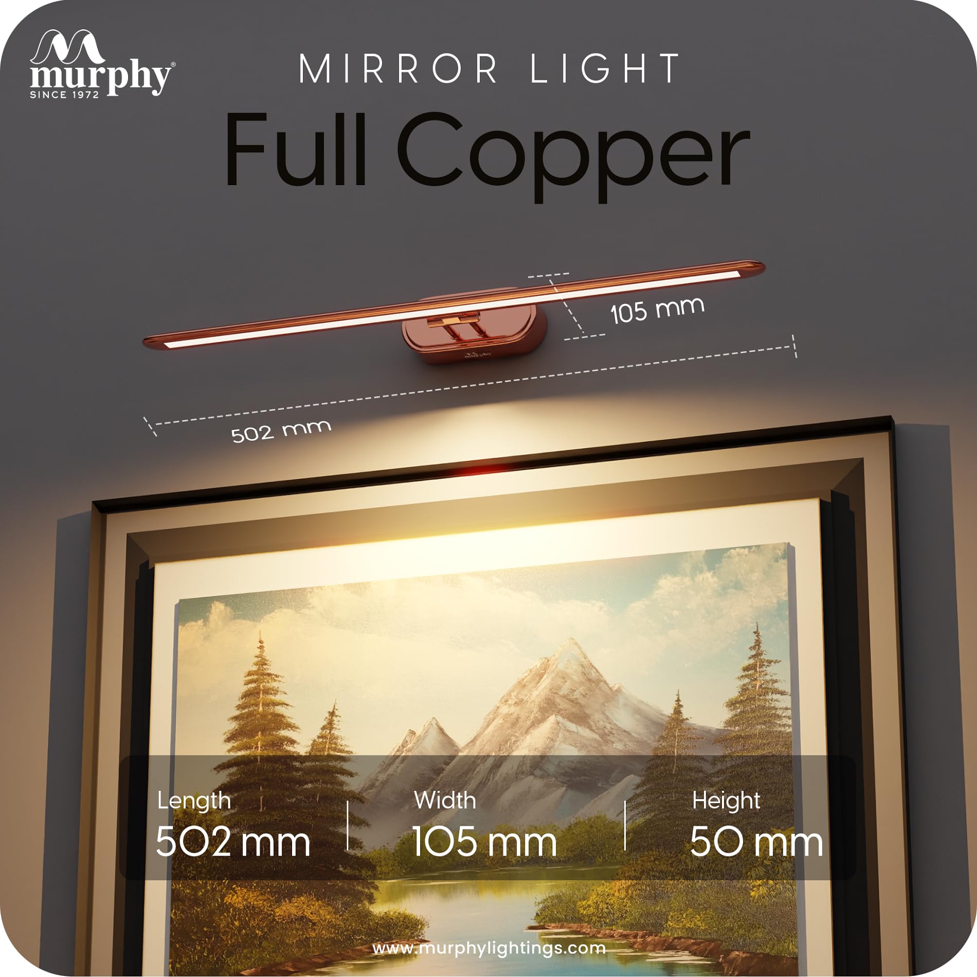 Color Changing LED Mirror Light - Cool, Warm, Natural White -5
