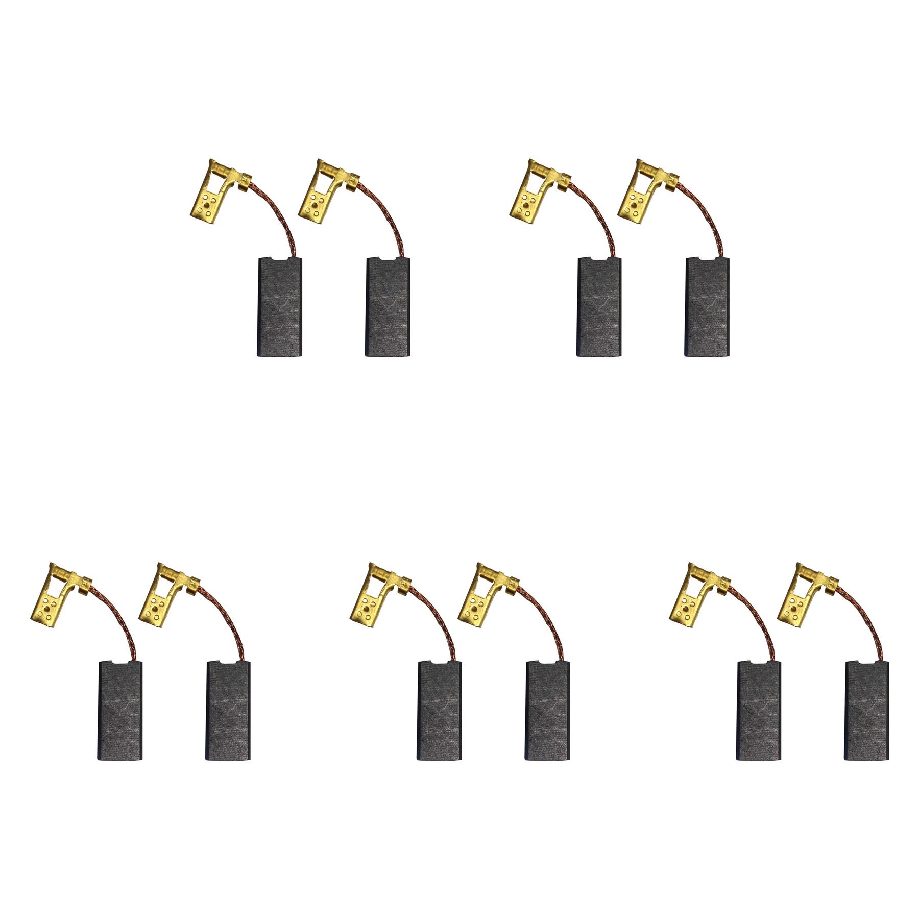 Charbons moteur pneumatique 5x10x22 haute conductivité pour éviter les pertes de puissance