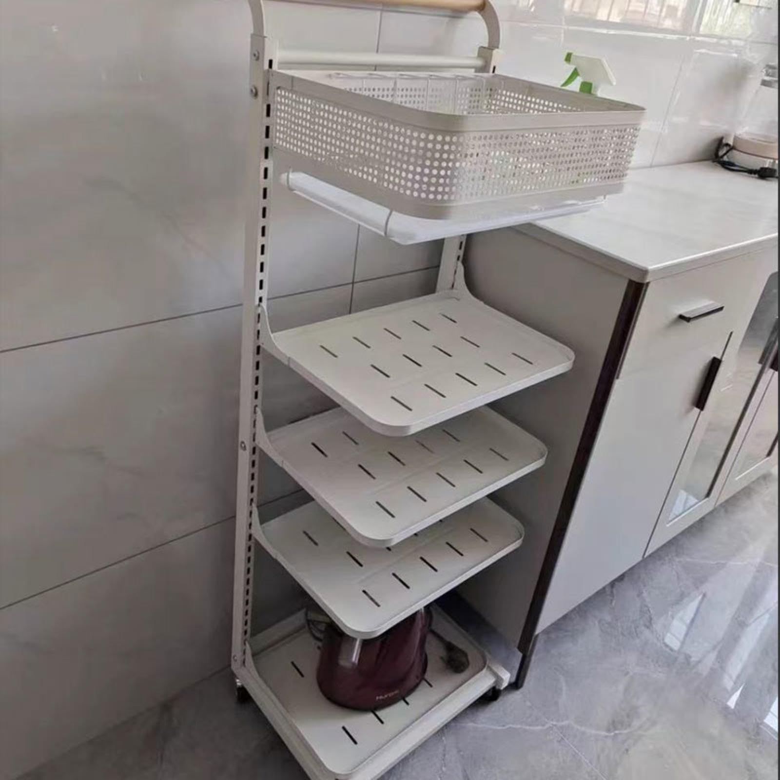Estante blanco para tapas de ollas y sartenes de 4 x 4 pulgadas, solución de almacenamiento para ollas y sartenes, soporte de tapa que ahorra espacio