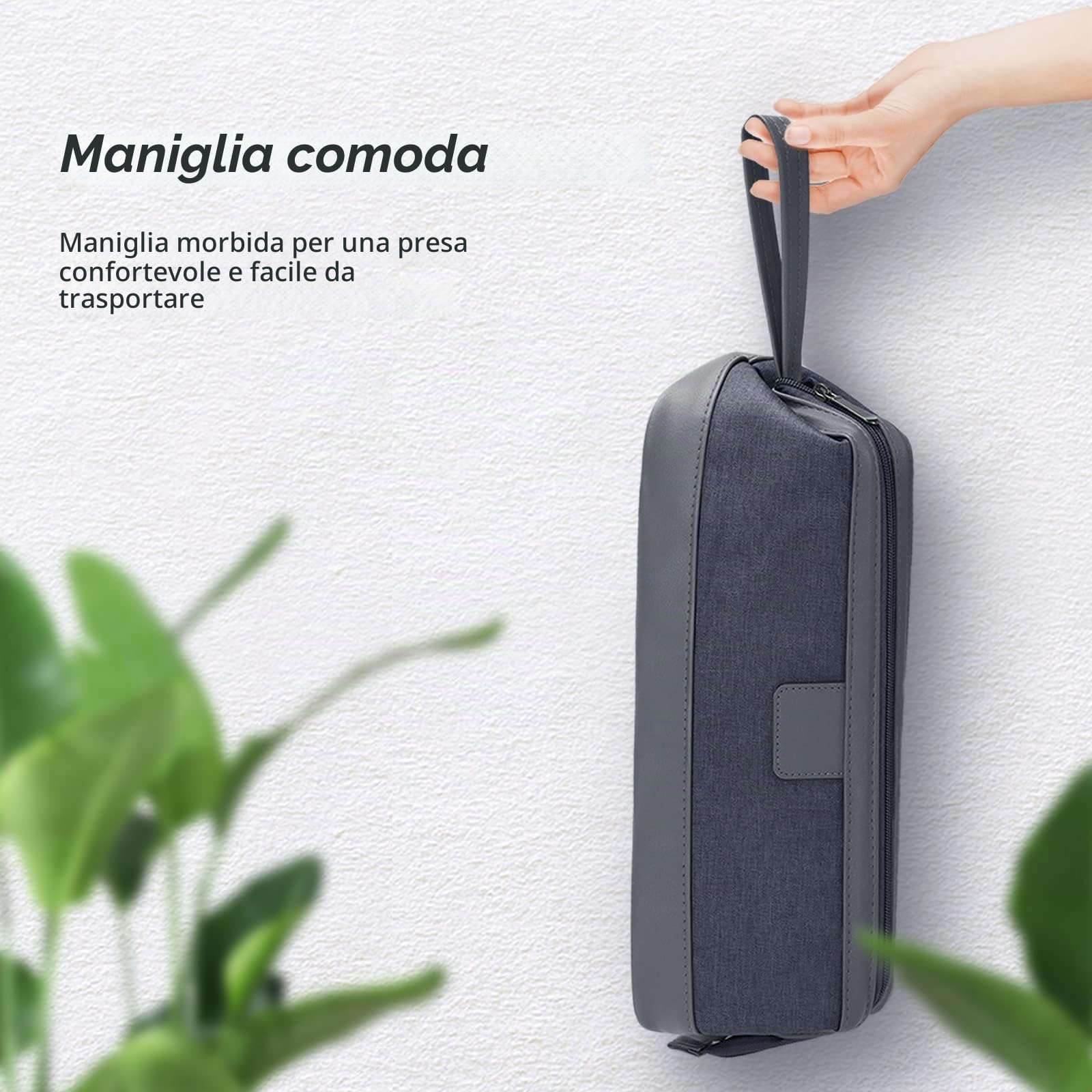 Kyrio Borsa Universale per Asciugacapelli, Compatibile con Dyson Supersonic e Airwrap, Custodia Portatile da Viaggio per Cosmetici (Grigio Scuro)