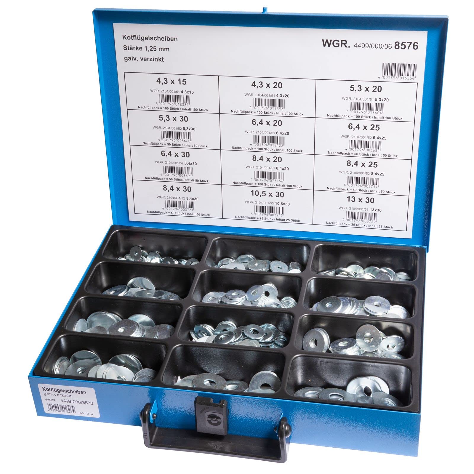 Dresselhaus 4499/000/06 8576 Sortiment Sicherungselement 8576 Sortimente Sortimentskasten