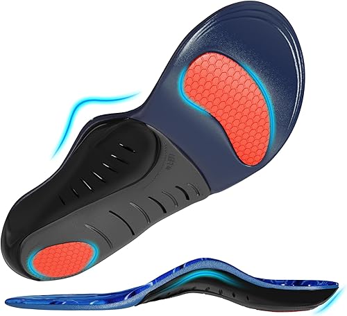 Más de 210 libras de plantillas para fascitis plantar resistentes para hombres y mujeres, soporte ortopédico para el arco interior para aliviar el