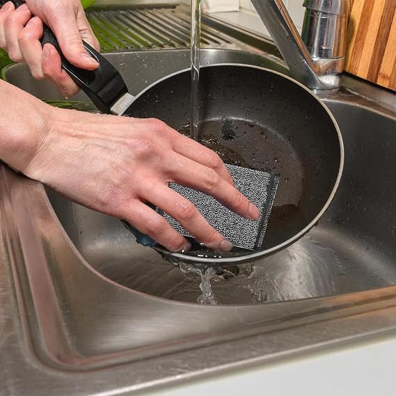 Orret Home 4 Stranded Dish Sponge, Stainless Magic Inox Dish Sponge, Magic Sponge (4 Pieces)