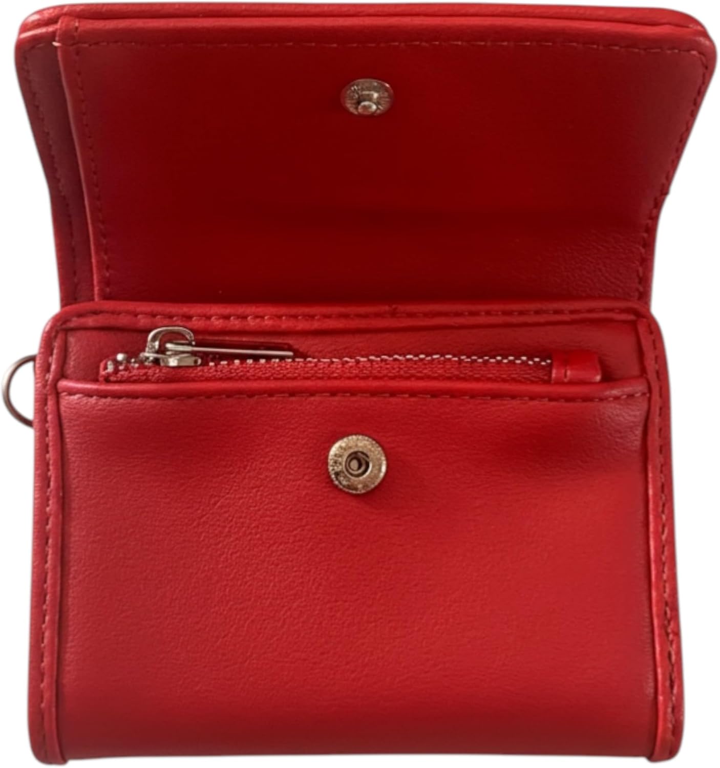 Steve Madden Women's Bcass Trifold Indexer Wallet with Wrist Strap (Red)