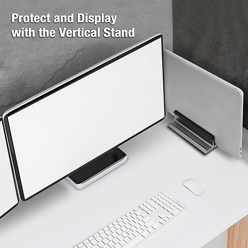 Miniatura 9 de Soporte para portátil USB-C de 14 pulgadas con estación de acoplamiento de doble pantalla, concentrador de soporte para tableta, organizador de