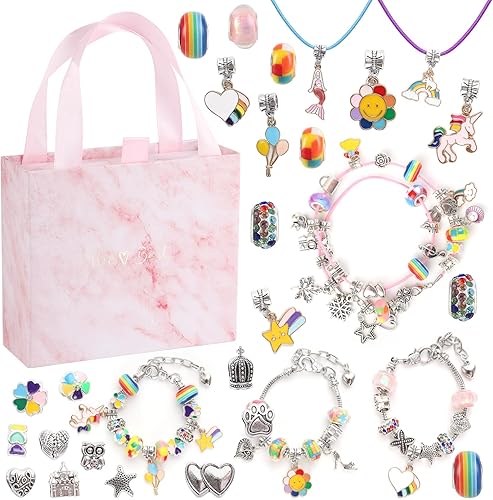 Kit decorativo para hacer pulseras, regalo de Navidad para niñas, juguetes para niñas, juguetes para niñas, juego de regalo de ilustraciones de