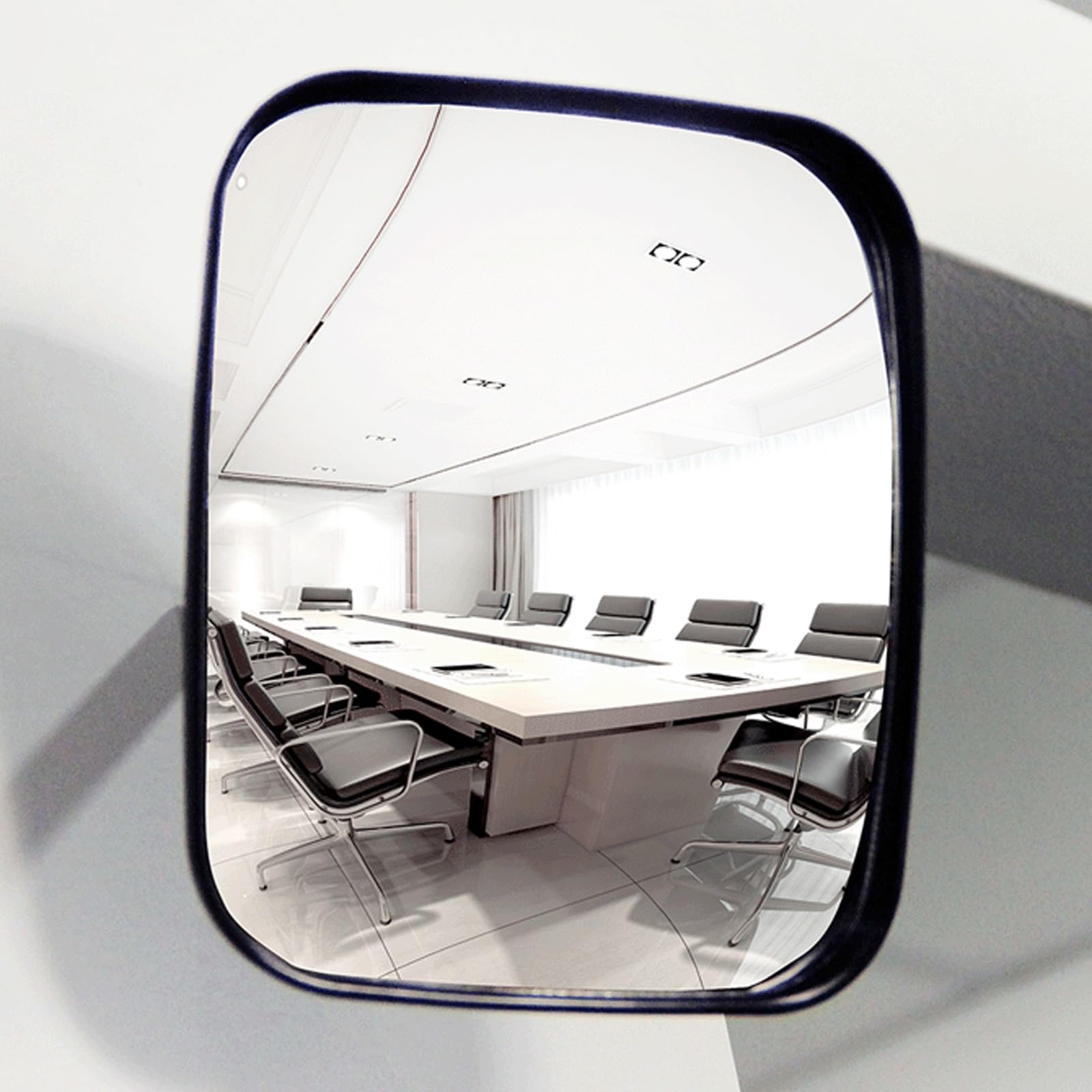 Espejo Curvo de Seguridad, Espejo Convexo Acrílico de Gran Angular, Espejo Parabólico para Dormitorio, Soporte Ajustable para Vigilancia en Garaje, Almacén y Oficina(20 * 24cm/8 * 9in)