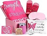 Tioncy 10 Pcs Breast Cancer Survivor Gifts for Women Get Well Soon Gifts Basket Breast Cancer Care Package for Women Includes 50' x 60' Fleece Blanket