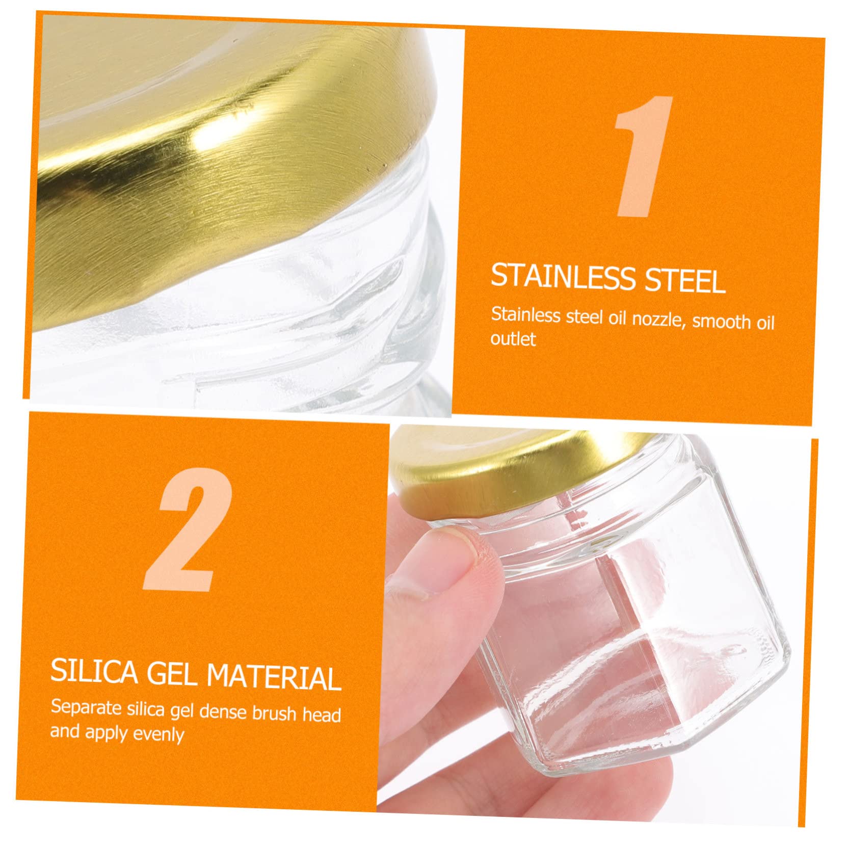 Luxshiny 2 Sätze Hexagon Glasbehälter Mit Deckel Für Babynahrung Gewürze Und Honig Kleine Vorratsgläser Für Aufbewahrung Und Frischhaltung 20 Stück * 2