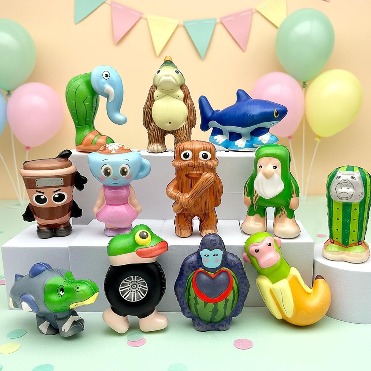 イタリアのブレインロットパーティーの記念品、Tralalero Tralalaギフトセット、Brainrotsの誕生日デコレーション