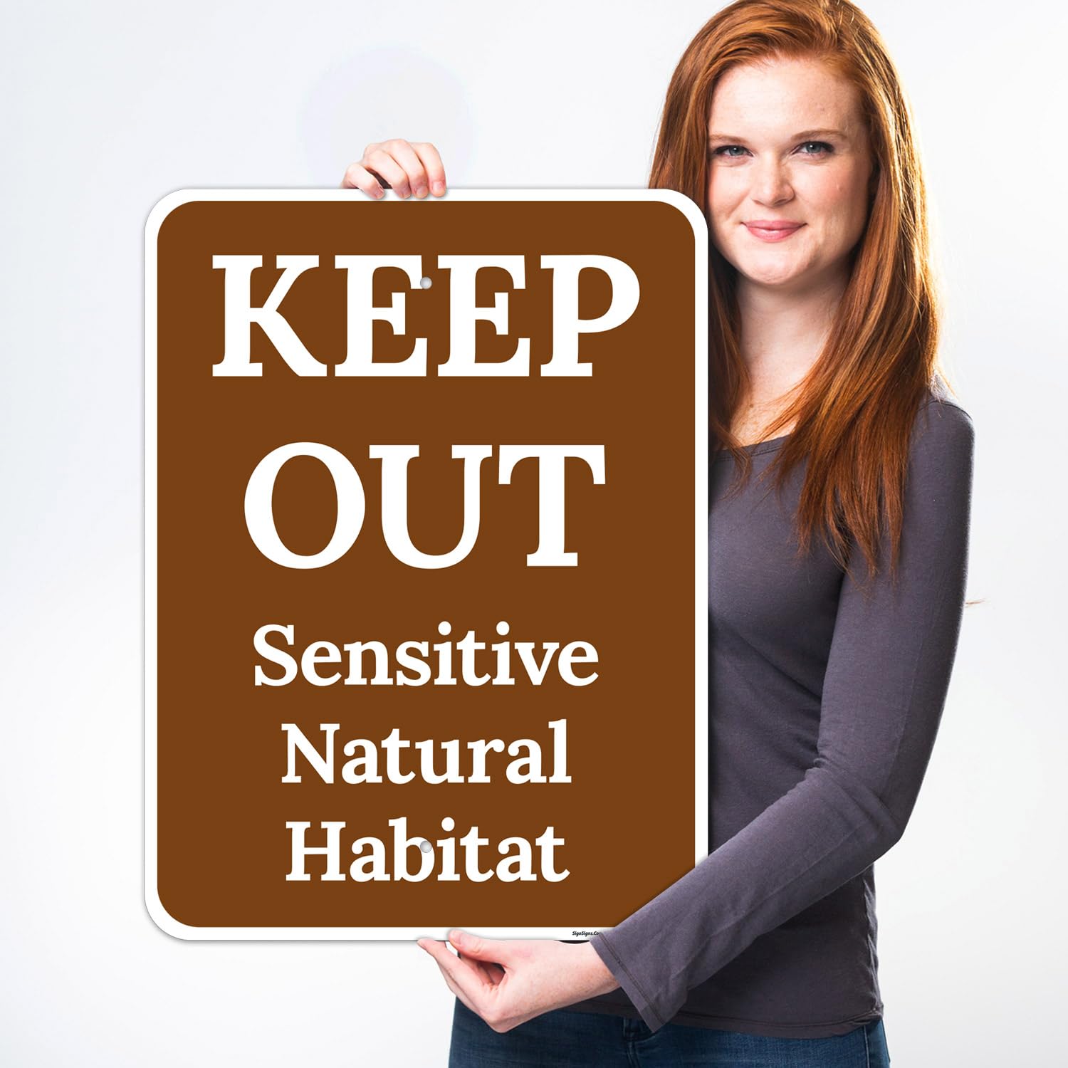Keep Out Sensitive Natural Habitat Sign, 18x24 Inches, Rust Free .063 Aluminum, Fade Resistant, Made in USA
