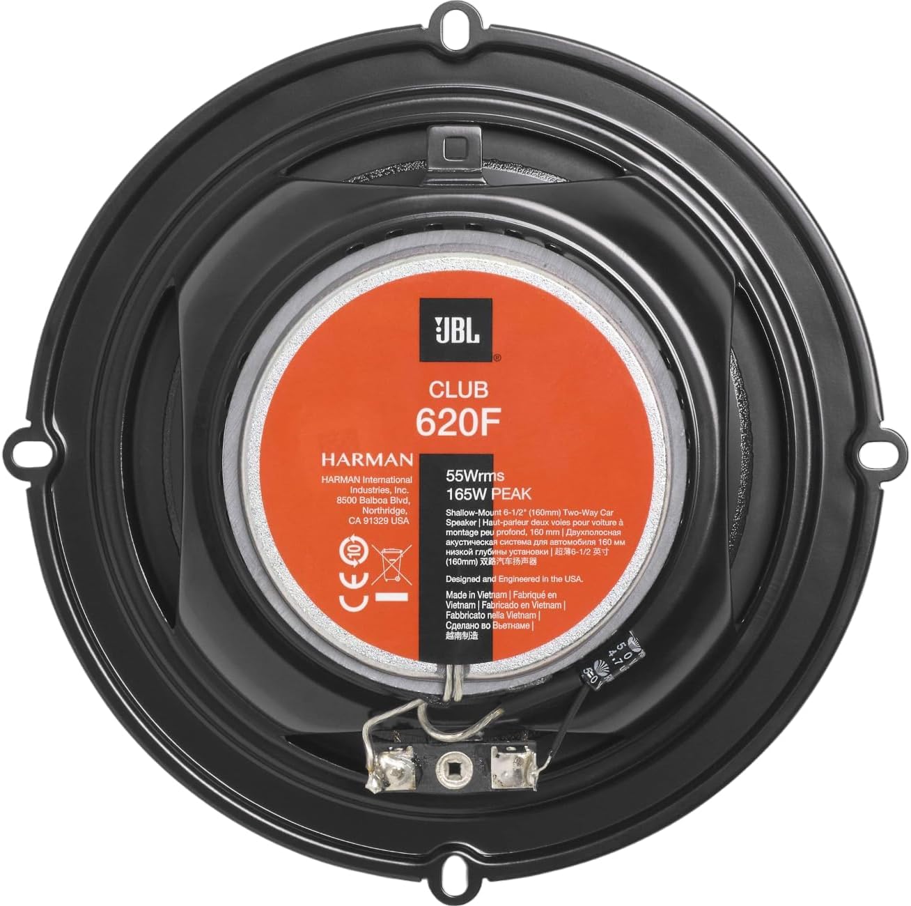 JBL Club 620F 6.5 in / 16.5 cm Haut-Parleur Coaxial Plat 2 Voies Voiture