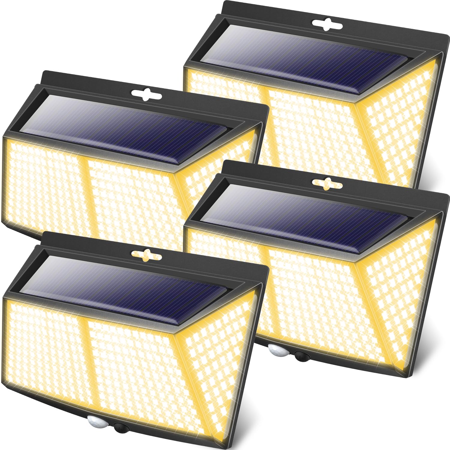 Lampe Solaire Extérieur LaiTeny 155 LED - Détecteur Mouvement 270° | IP65 | 3 Modes | Pour Jardin, Garage