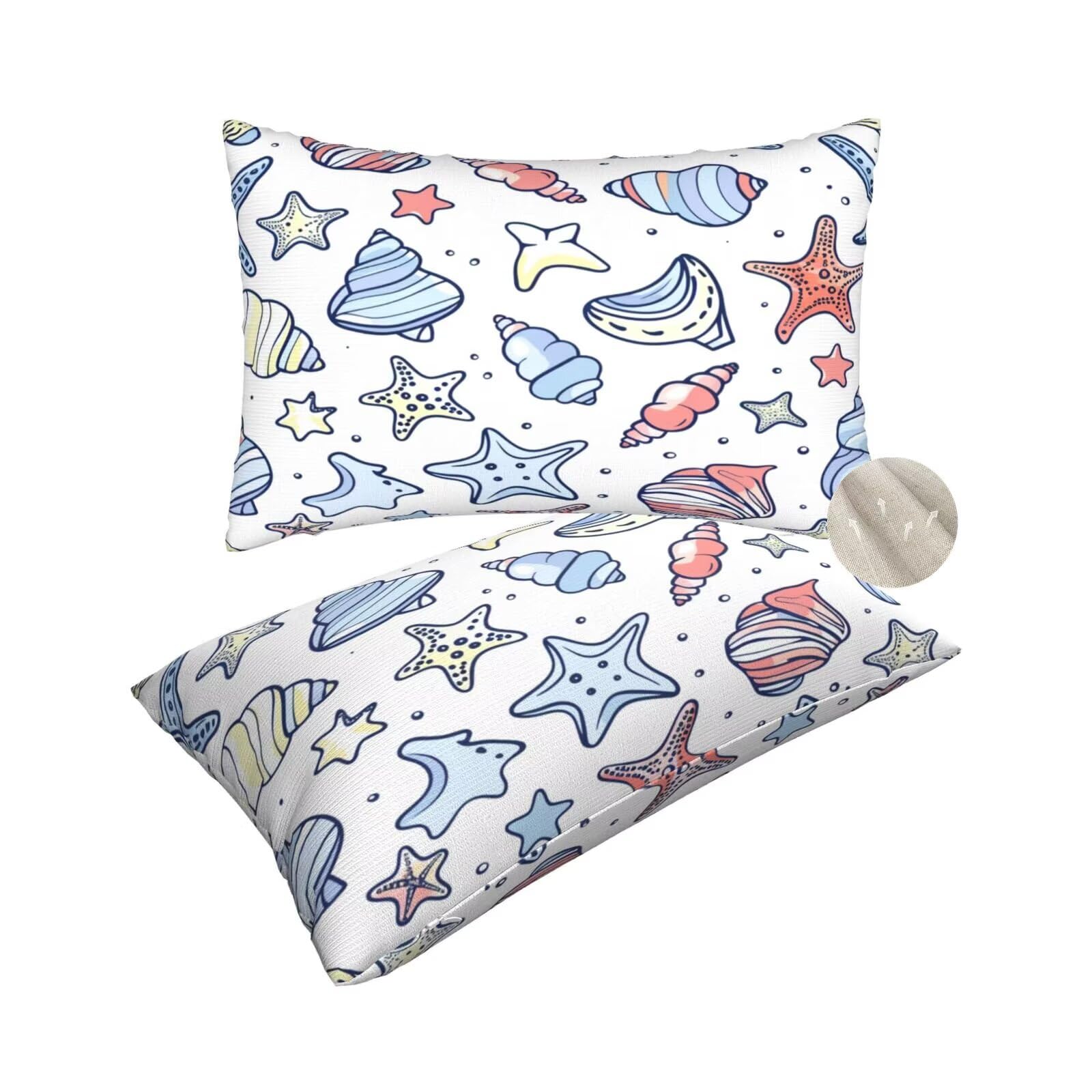 Coussin conque de mer housse 50x70 cm pour transformer votre canape de salon en havre marin