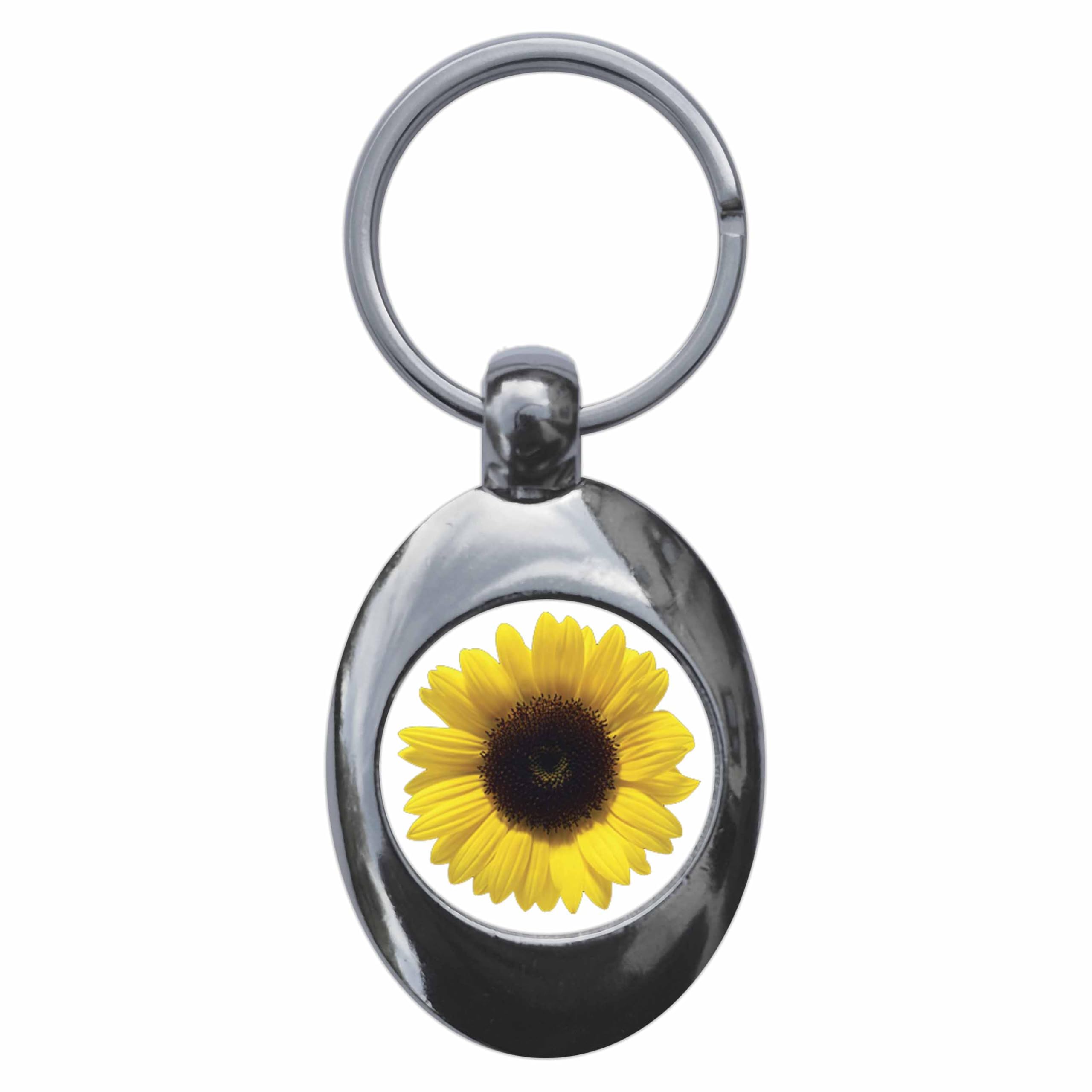 Ozorath Sunflower Keyring Keychain Key Ring Chain With Trolley Coin