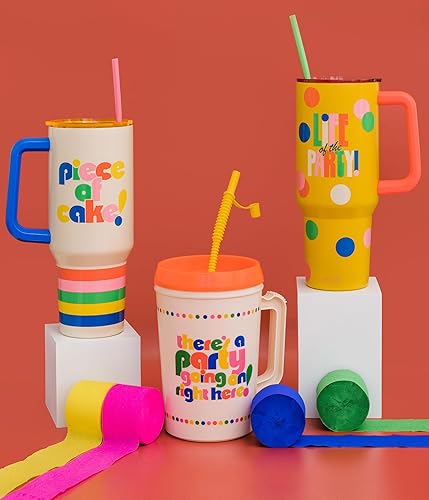 Miniatura 6 de ban.do Vaso de plástico de 32 onzas con asa y tapa, vaso grande con pajilla, bonita taza de hospital, jarra de agua sin BPA, taza de camionero para