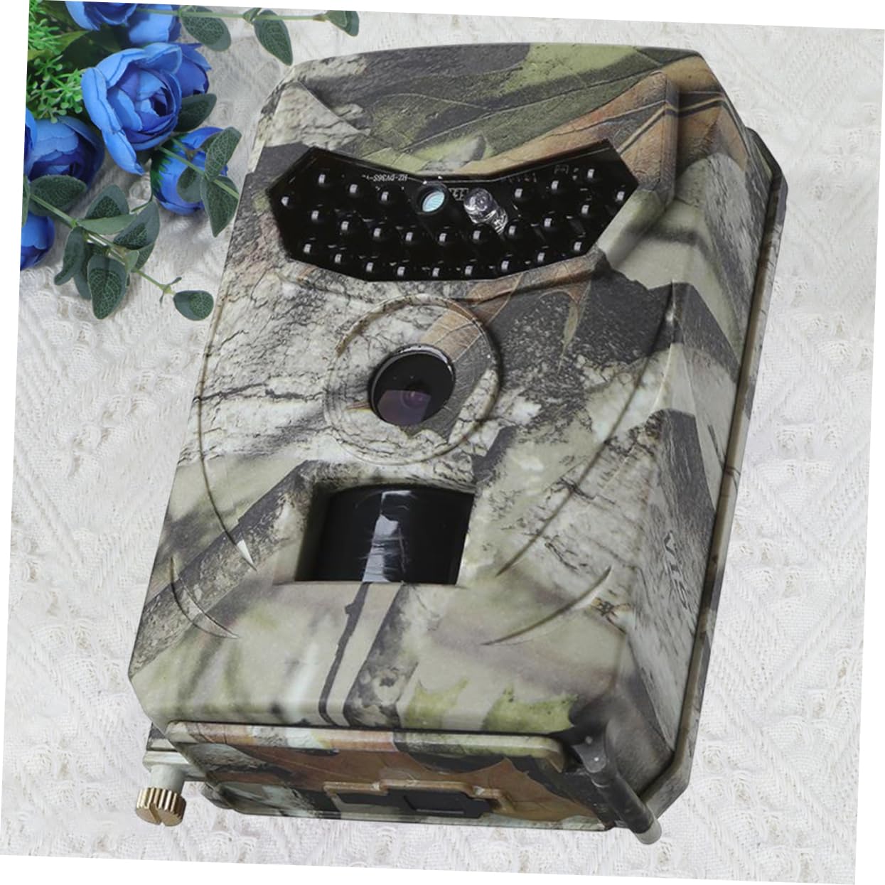 Hemobllo Caméra de Chasse Détection de Mouvement Étanche Ip56 26 LED Infrarouges 1080p Plastique Solide Surveillance Sécurité en Extérieur