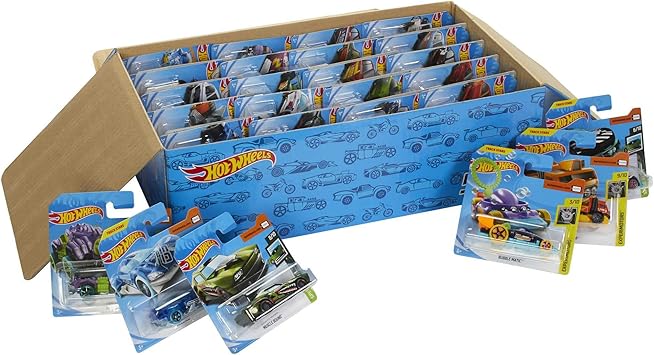 Hot Wheels Toy Cars & Trucks, 50-Pack of 1:64 Scale Vehicles, Individually Packaged (Styles May Vary)