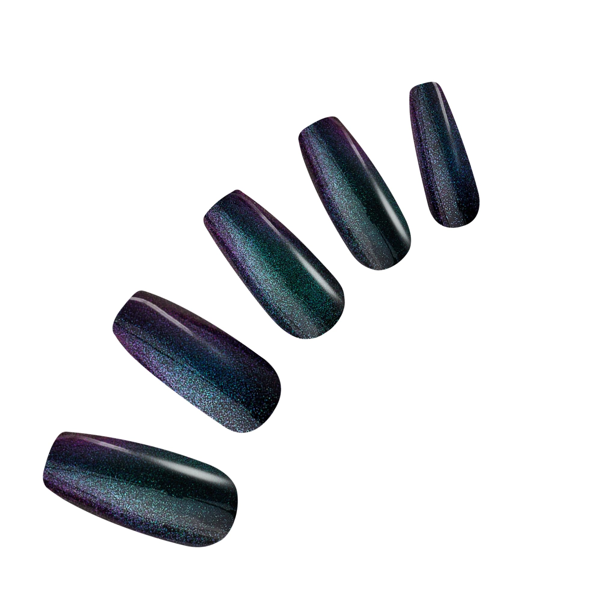 Dashing Diva Nailbliss Gel Nails - Madhouse Mystery | Salon Quality, Extra Long Halloween Nails | Easy to Apply, Chip Resistant Glue On Nails | Contains 30 XL Coffin Shaped Gel Nails