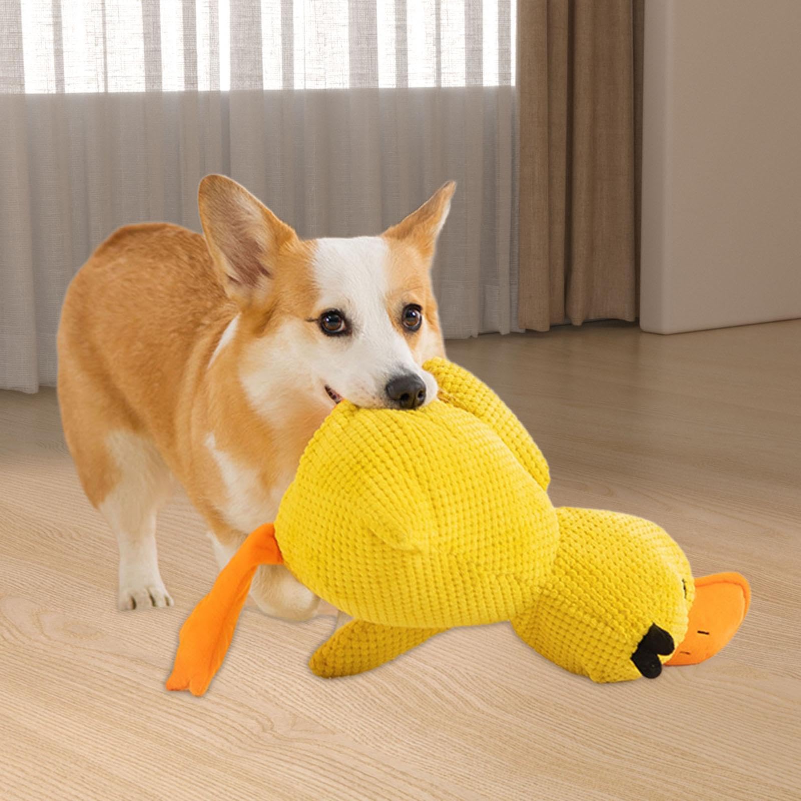 MagiDeal Mellow Dog Ente, Beruhigungs-Entenspielzeug für Hunde, Quietschspielzeug für Hunde, Spielzeug Mellow Dog Beruhigungs-Ente Mellow Dog Beruhigungskissen, 32cmx20cm