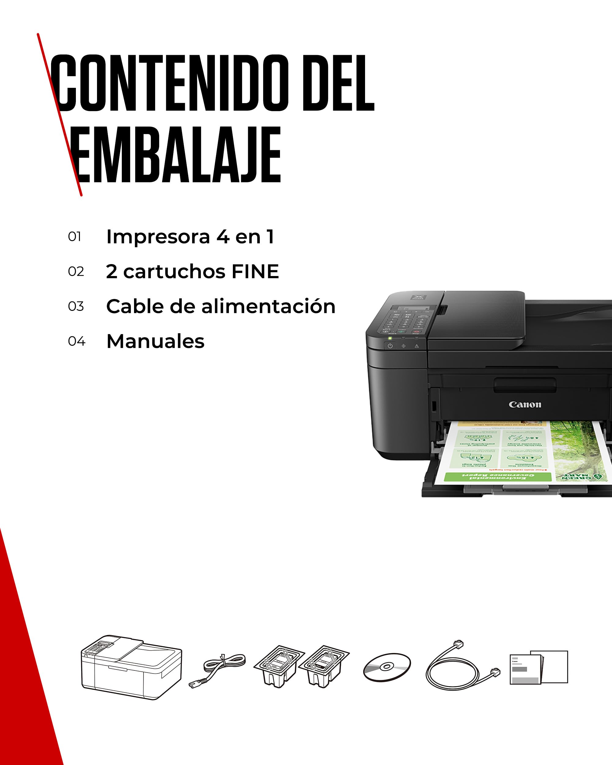 Canon Pixma TR4750i Impresora Multifunción 4 en 1, Sistema de Inyección de Tinta, Impresión, Escaneo y Copia, WiFi, Pixma Print Plant, ADF de 20 Hojas, Impresión a Doble Cara Automática, Negro