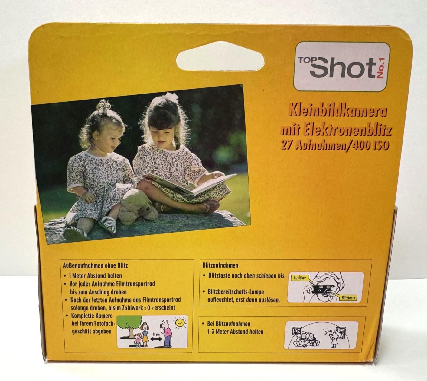 Topshot wegwerpcamera Camera met flits 27 opname 400 iso Foto de Vakman