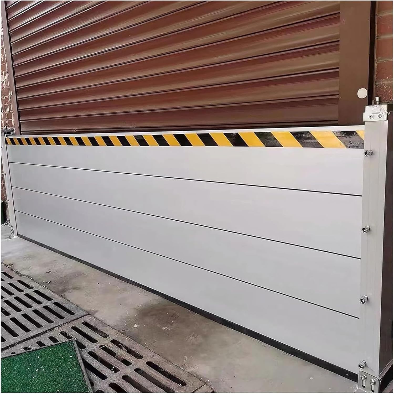 Flood Protection Baffle,Aluminum Reusable Flood Barrier Shield,Heavy Duty Unit Module Design Flood Control Baffle Door,Removable Temporary Dams for Basement Entrance Gates,172 Sizes(Color:H8