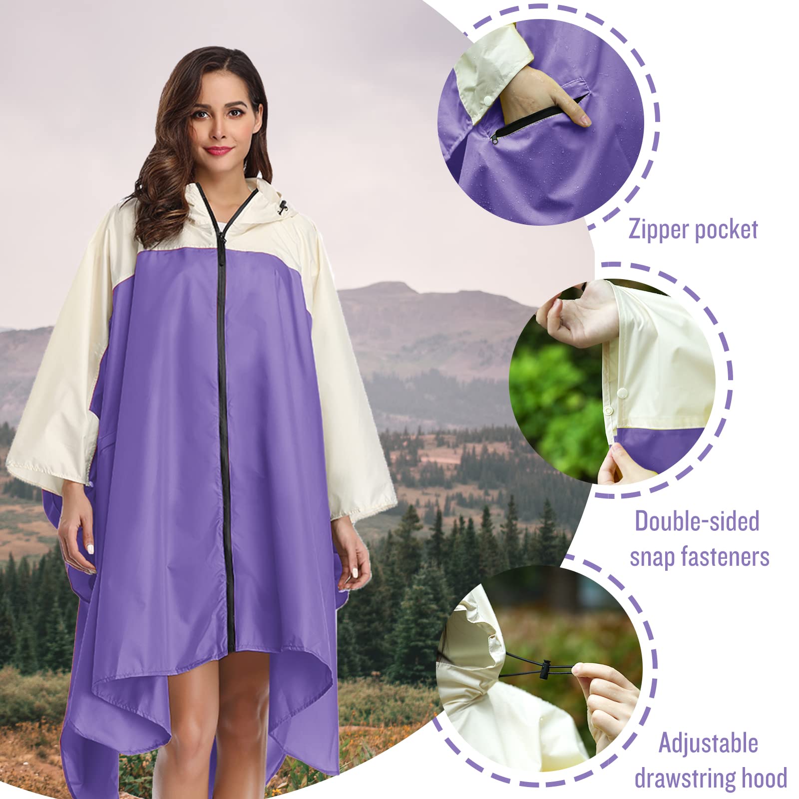 SaphiRose Yy-k29 Poncho Donna (Pacco da 1)