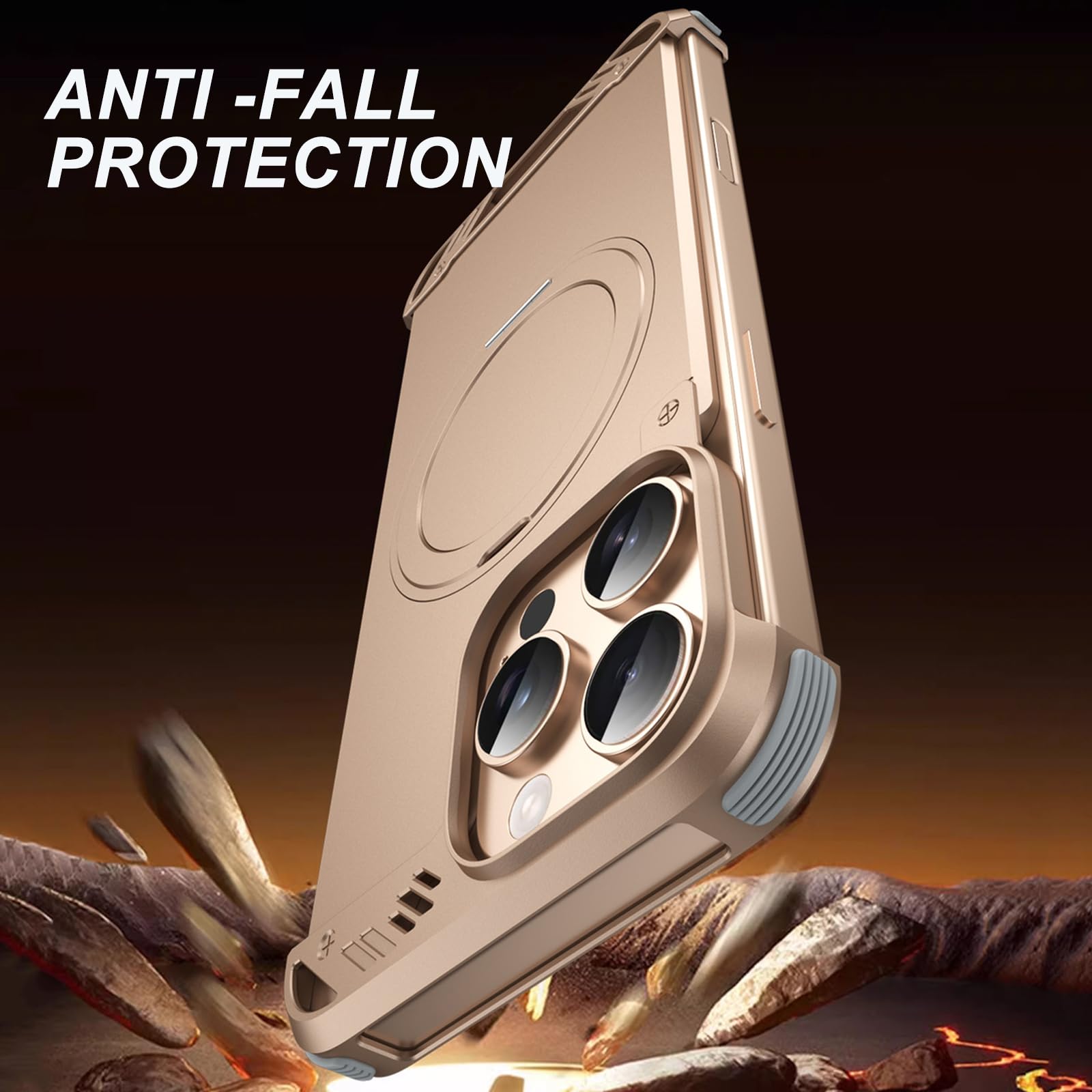 Metall Hülle Für iPhone 16 Pro Max/16 Pro/16 Plus/16, Randlos Magnetisch Ring Handyhülle Luftfahrt Aluminium Schutzhülle mit Aroma-Funktion,Schwarz,16